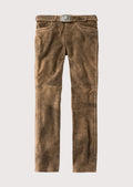Men's Tan Lederhosen Pants Alpine Trim with slim fit design, traditional Bavarian craftsmanship, authentic German folkwear, and Oktoberfest styling
