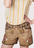 Tan Suede Lederhosen Rose Bouquet featuring floral motifs, authentic lederhosen design, and premium craftsmanship.