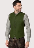 Traditional Bavarian green vest with tailored alpine fit