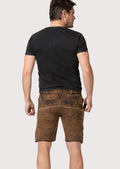 Durable and fashionable lederhosen for men, ideal for Oktoberfest, with hand-stitched embroidery and traditional design elements.