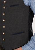 Elegant Men’s Traditional Wool Vest with Satin Lining