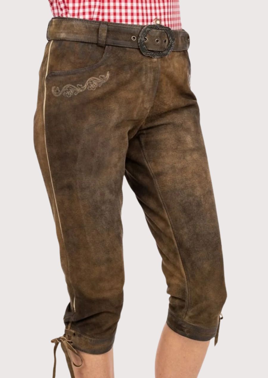Women’s alpine bundhosen featuring classic Bavarian styling
