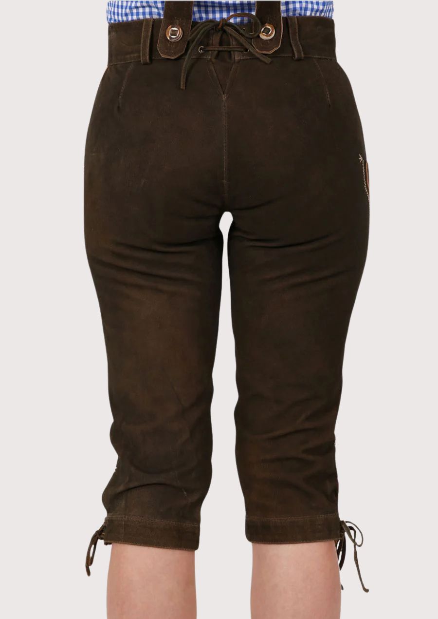 Fashionable Women’s Bundhosen Pants – Premium Leather and Intricate Embroidery for a Timeless Look
