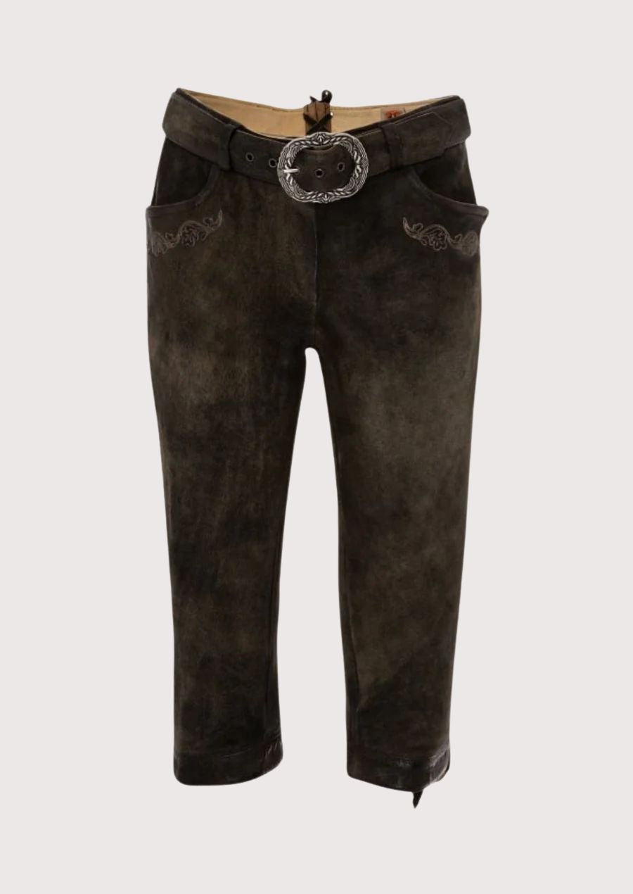 Premium leather Bundhosen for women, perfect for Oktoberfest and festivals.