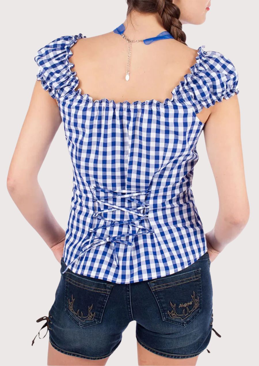 Premium quality women's Dirndl blouse, designed for comfort and style, ideal for Oktoberfest or traditional events.