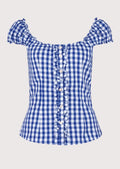 Comfortable and breathable women's Dirndl blouse, ideal for pairing with lederhosen or traditional skirts.