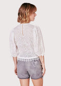 Women's embroidered gray Trachten shorts featuring decorative stitching, folk-inspired artistry, and Alpine elegance.