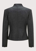 Classic women’s Bavarian jacket in dark grey with structured tailoring and heritage design.