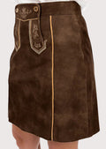 Modern tracht-inspired suede leather skirt for women