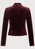 Elegant velvet Women’s Trachten jacket with a sleek design and tailored fit for festive occasions.