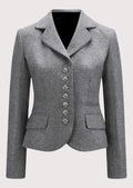 Women's Trachten jacket with elegant button detailing, perfect for Oktoberfest and cultural festivals.