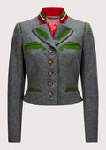 Women’s Trachten Jacket in grey with traditional design and modern comfort, perfect for Oktoberfest and cultural events.